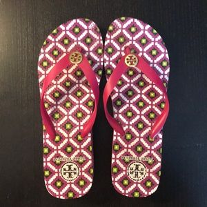 Tory Burch Printed Wedge Flip-flops
